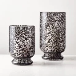 Speck Glass Hurricane Candle Holder Small -Cb2 SpeckGlassHurricaneGroupFHS23
