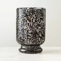 Speck Glass Hurricane Candle Holder Small -Cb2 SpeckGlassHurricaneSmROS23