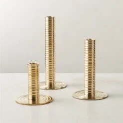 Spencer Brass Taper Candle Holder Set Of 3