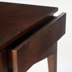 Spillo 2-Drawer Brown Burl Wood Desk -Cb2 SpilloBrownBurlDeskAVSSF23