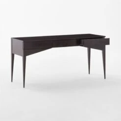 Spillo 2-Drawer Black Burl Wood Desk -Cb2 SpilloBurlWoodDesk3QAVSSF22