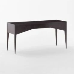 Spillo 2-Drawer Black Burl Wood Desk -Cb2 SpilloBurlWoodDesk3QBSSF22