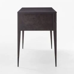 Spillo 2-Drawer Black Burl Wood Desk -Cb2 SpilloBurlWoodDeskSDSSF22