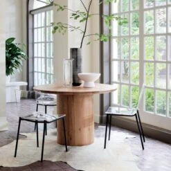 Grey Cowhide Area Rug 5'x8' -Cb2 SpindlerRoundDiningTableJN21 1x1 1