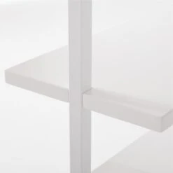 Stairway Wide White Metal Wall Mount Bookshelf 96'' -Cb2 Stairway96inWdShelvesWhtAVSSF21