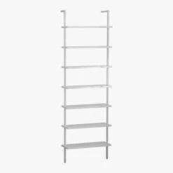 Stairway White Wall-Mounted Bookcase - 96" Height 17 Stairway White Wall-Mounted Bookcase - 96" Height -Cb2 StairwayBookcaseWhite3QS12
