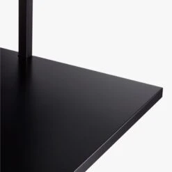 Stairway Black Wall Mount Desk With Shelf 72.5'' -Cb2 StairwayDeskBlackShortAVS18