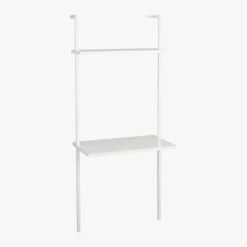 Stairway White Wall Mount Desk With Shelf 72.5'' 10 Stairway White Wall Mount Desk With Shelf 72.5'' -Cb2 StairwayDeskWhiteShrt3QF15