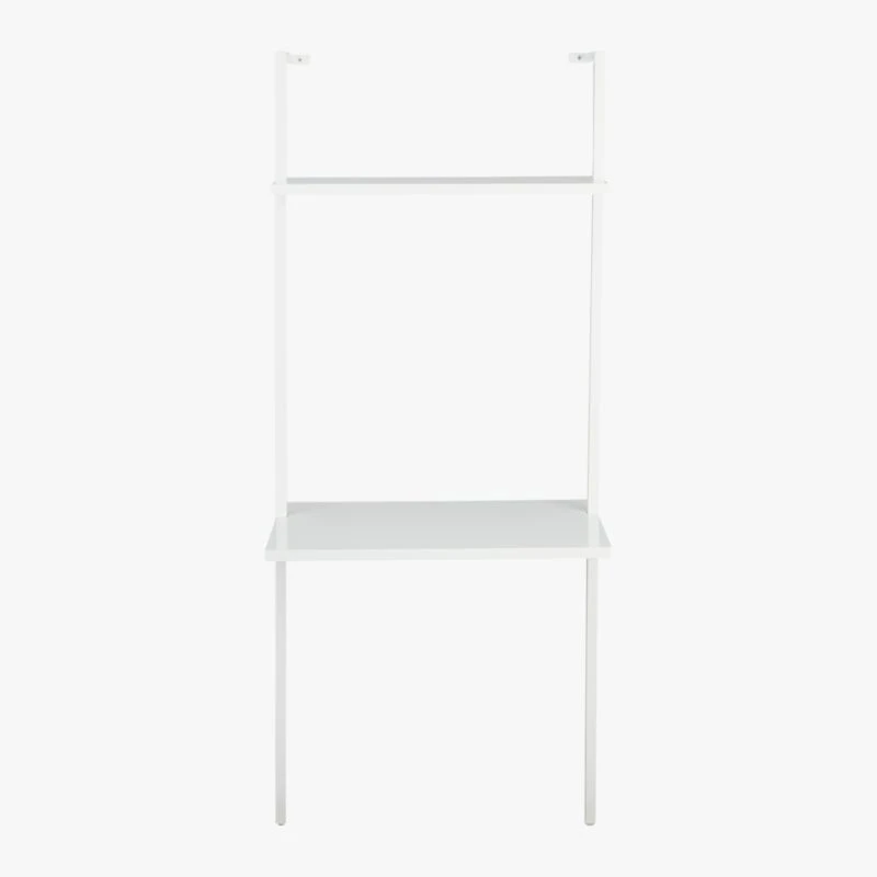 Stairway White Wall Mount Desk With Shelf 72.5'' 5 Stairway White Wall Mount Desk With Shelf 72.5'' - Image 3