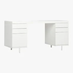 Stairway 6-Drawer White Wood Desk 11 Stairway 6-Drawer White Wood Desk -Cb2 StairwayModDskW2DrwrWt3QS20