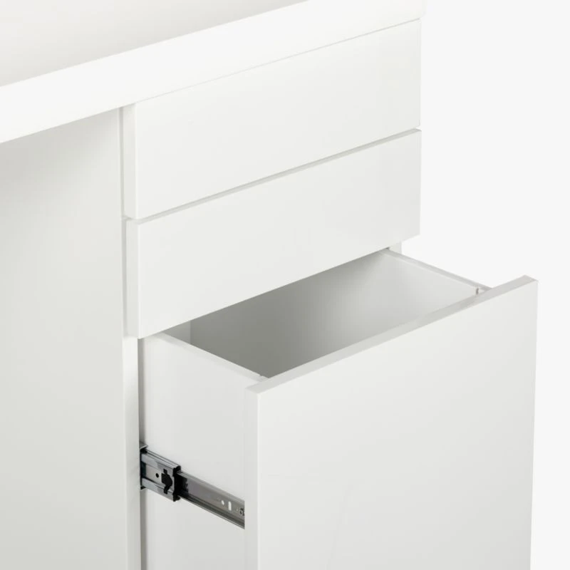 Stairway 6-Drawer White Wood Desk 9 Stairway 6-Drawer White Wood Desk - Image 7