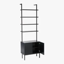 Stairway Black Cabinet - 96" Height 13 Stairway Black Cabinet - 96" Height -Cb2 StairwayTallBlkCabinet3QAVS19
