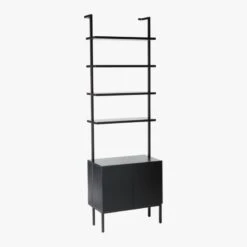 Stairway Black Cabinet - 96" Height 12 Stairway Black Cabinet - 96" Height -Cb2 StairwayTallBlkCabinet3QS19