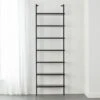 Stairway Black Metal Wall Mount Bookshelf 96'' 1 Stairway Black Metal Wall Mount Bookshelf 96'' -Cb2 StairwayTallBookshelfBlkROS18 1x1