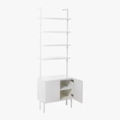 Stairway White Cabinet - 96" Height 15 Stairway White Cabinet - 96" Height -Cb2 StairwayTallWhtCabinet3QAVS19