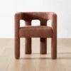 Stature Burnt Sienna Boucle Dining Armchair 2 Stature Burnt Sienna Boucle Dining Armchair -Cb2 StatureChairBurntSiennaSHF22 1