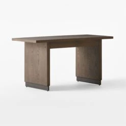 Stilt 2-Drawer Fumed Oak Wood Desk 14 Stilt 2-Drawer Fumed Oak Wood Desk -Cb2 StiltFumedOakDesk3QBSSF22