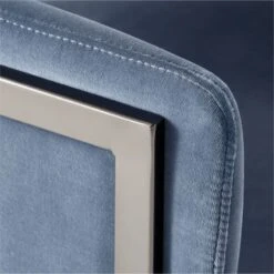Stretta Blue Velvet Office Chair -Cb2 StrettaBlueMtlOffcChairAVSSS22