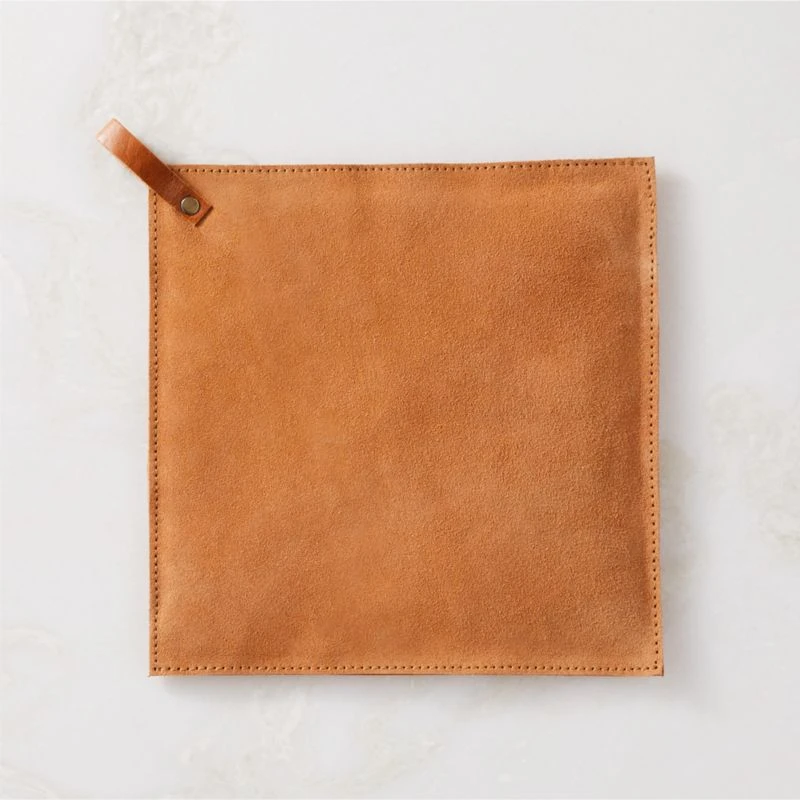Brown Suede Pot Holder 3 Brown Suede Pot Holder