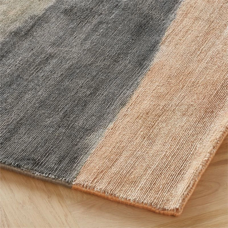 Sundown Handloomed Copper And Ivory Viscose Area Rug 5'x8' 5 Sundown Handloomed Copper And Ivory Viscose Area Rug 5'x8' - Image 3