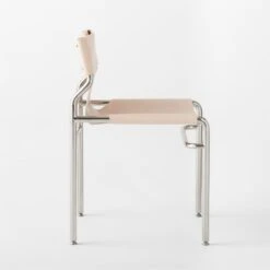 Surf Sling Untanned Leather Dining Chair -Cb2 SurfUntLthrSlingDnngChrSDSSF21