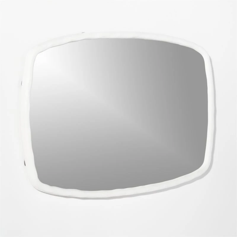 Suva White Rough Cast Wall Mirror 24"x36" 9 Suva White Rough Cast Wall Mirror 24"x36" - Image 7