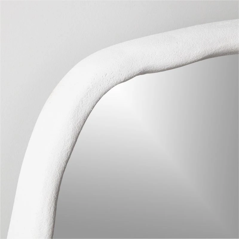 Suva White Rough Cast Wall Mirror 24"x36" 5 Suva White Rough Cast Wall Mirror 24"x36" - Image 3