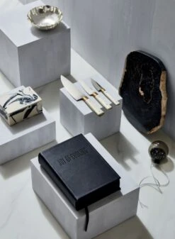 Ring Petrified Wood Serving Board -Cb2 SwayLargeSilverBowlNV18