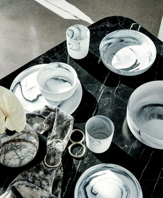 Swirl Black And White Pasta Bowl 7 Swirl Black And White Pasta Bowl - Image 5