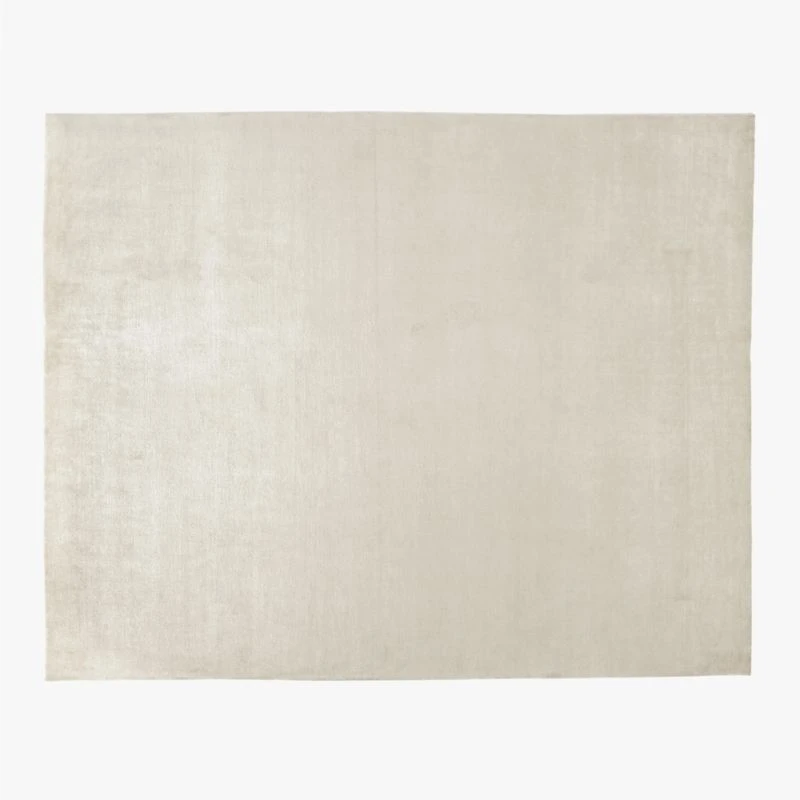 Sylas Silk Tibetan Weave Ivory Area Rug 6'x9' 3 Sylas Silk Tibetan Weave Ivory Area Rug 6'x9'