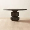 Sylvie Round Black Wood Dining Table 1 Sylvie Round Black Wood Dining Table -Cb2 SylvieBlkWdDnngTableSHS22