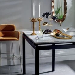 Hera Gold Champagne Bowls -Cb2 TaborHighMarbleDiningAG20 1x1