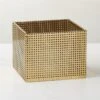 Tegan Perforated Brass Metal Storage Basket Small -Cb2 TeganBrassPrfrtdBasketSHS23