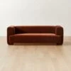 Terrain Bronze Brown Velvet Sofa -Cb2 TerrainVelvetSofaBrownSHS23
