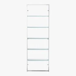 Tesso Chrome Metal Wall Mount Bookshelf -Cb2 TessoBookcaseChrmGlsF8