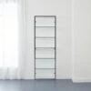 Tesso Chrome Metal Wall Mount Bookshelf -Cb2 TessoBookcaseChromeGlassAVSHS16 1x1