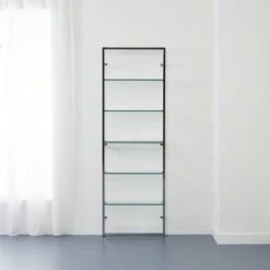 Tesso Chrome Metal Wall Mount Bookshelf