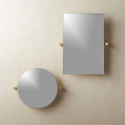 Tilt Round Bathroom Mirror 24" -Cb2 TiltBathroomMirrorGroupFHF21