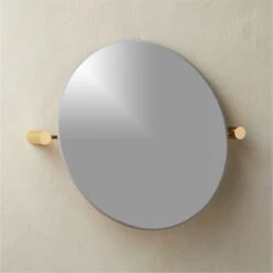 Tilt Round Bathroom Mirror 24" -Cb2 TiltBthrmMrrrRound24inAV2SHF21