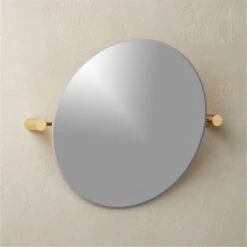 Tilt Round Bathroom Mirror 24" -Cb2 TiltBthrmMrrrRound24inAV3SHF21