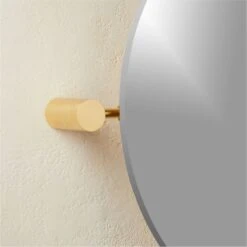 Tilt Round Bathroom Mirror 24" -Cb2 TiltBthrmMrrrRound24inAV4SHF21