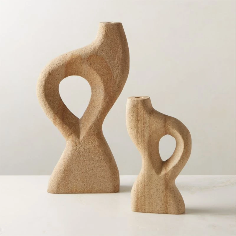 Tima Yellow Stone Taper Candle Holder Small 7 Tima Yellow Stone Taper Candle Holder Small - Image 5