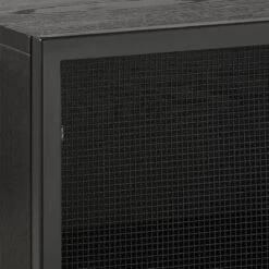 Trace Black Wire Bookcase -Cb2 TraceBlkMshDrMediaCrdnzAVF20