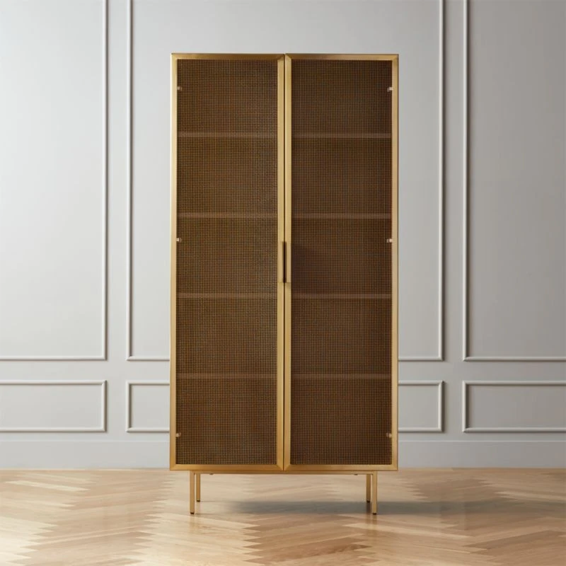 Trace Brass Wire Bookcase 3 Trace Brass Wire Bookcase