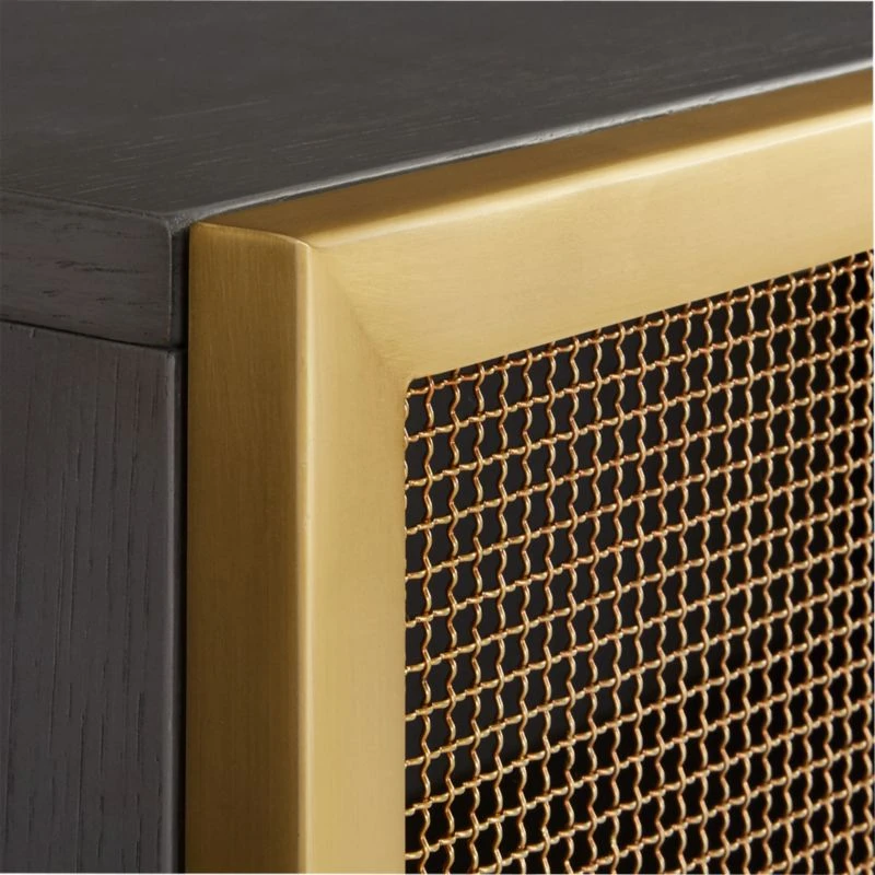 Trace Brass Wire Mesh Credenza 11 Trace Brass Wire Mesh Credenza - Image 9