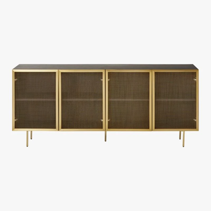 Trace Brass Wire Mesh Credenza 7 Trace Brass Wire Mesh Credenza - Image 5