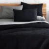 Triangle Black Coverlet And Shams -Cb2 TriangleCoverletFQBlackSHF17