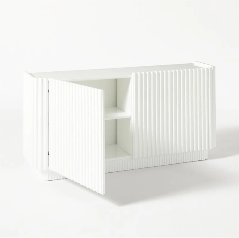 Truffle High-Gloss White Credenza 8 Truffle High-Gloss White Credenza - Image 6