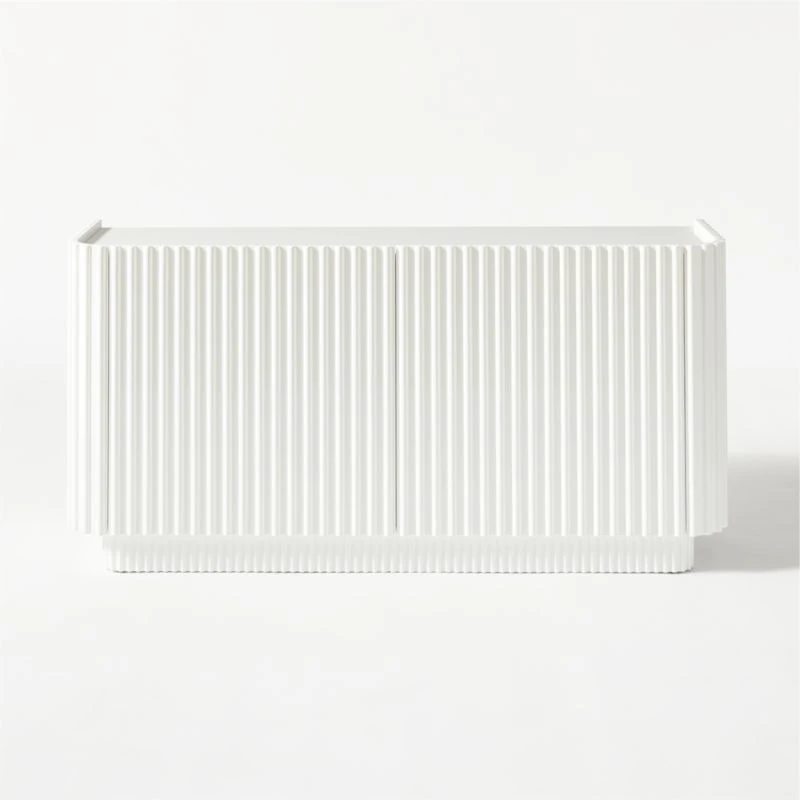 Truffle High-Gloss White Credenza 6 Truffle High-Gloss White Credenza - Image 4