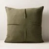 Tuck Green Linen Throw Pillow With Down-Alternative Insert 20'' -Cb2 TuckLnGrnDnAltPllw20x20SHF23